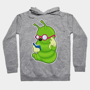 Caterpillar with Sunglasses & Book Hoodie